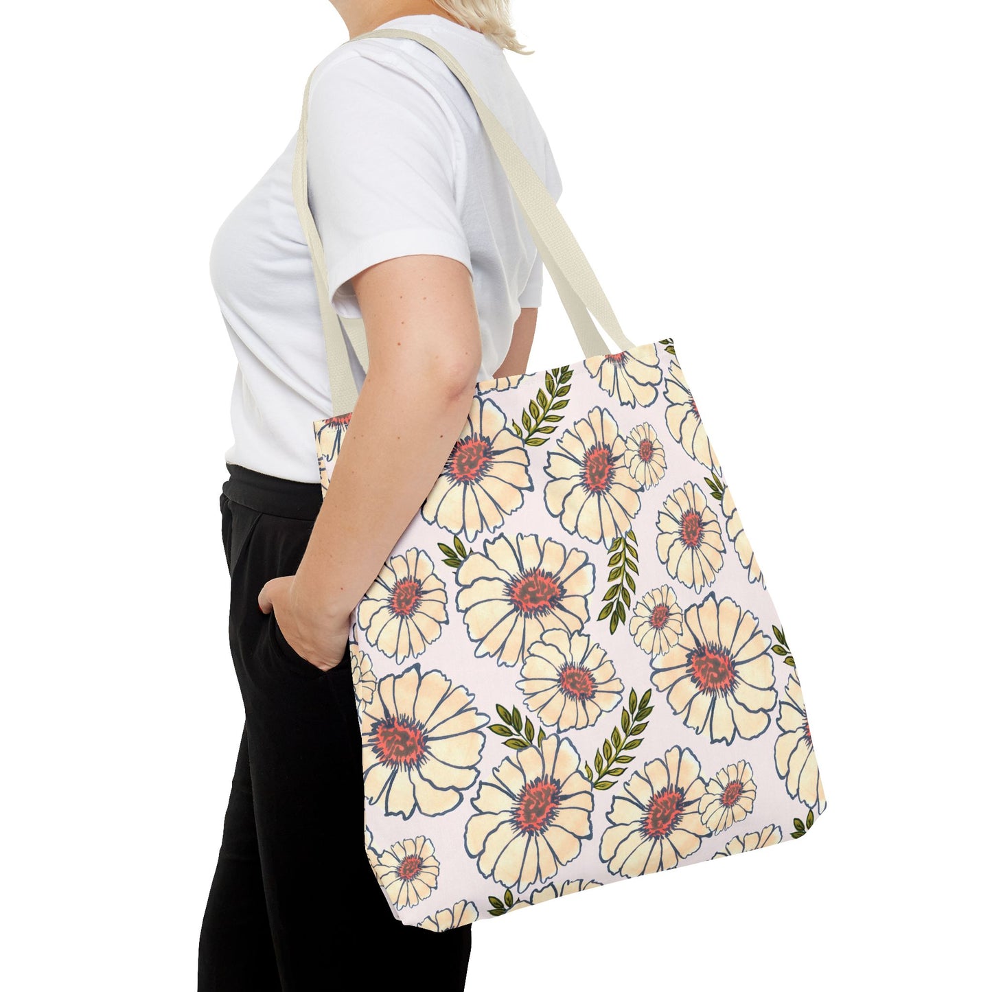 Neutral Blooms Tote Bag