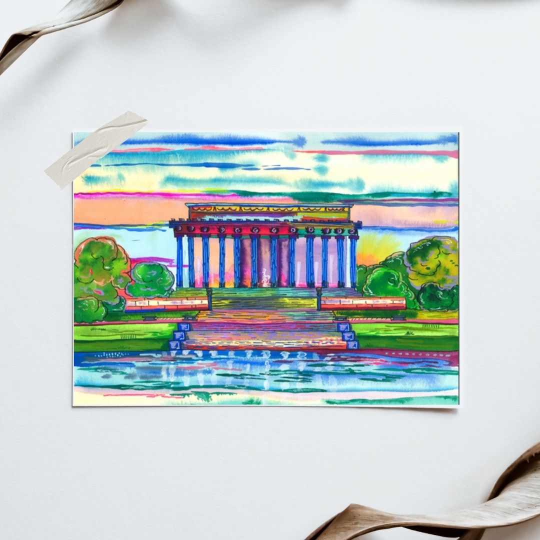 Lincoln Memorial in Colors Print