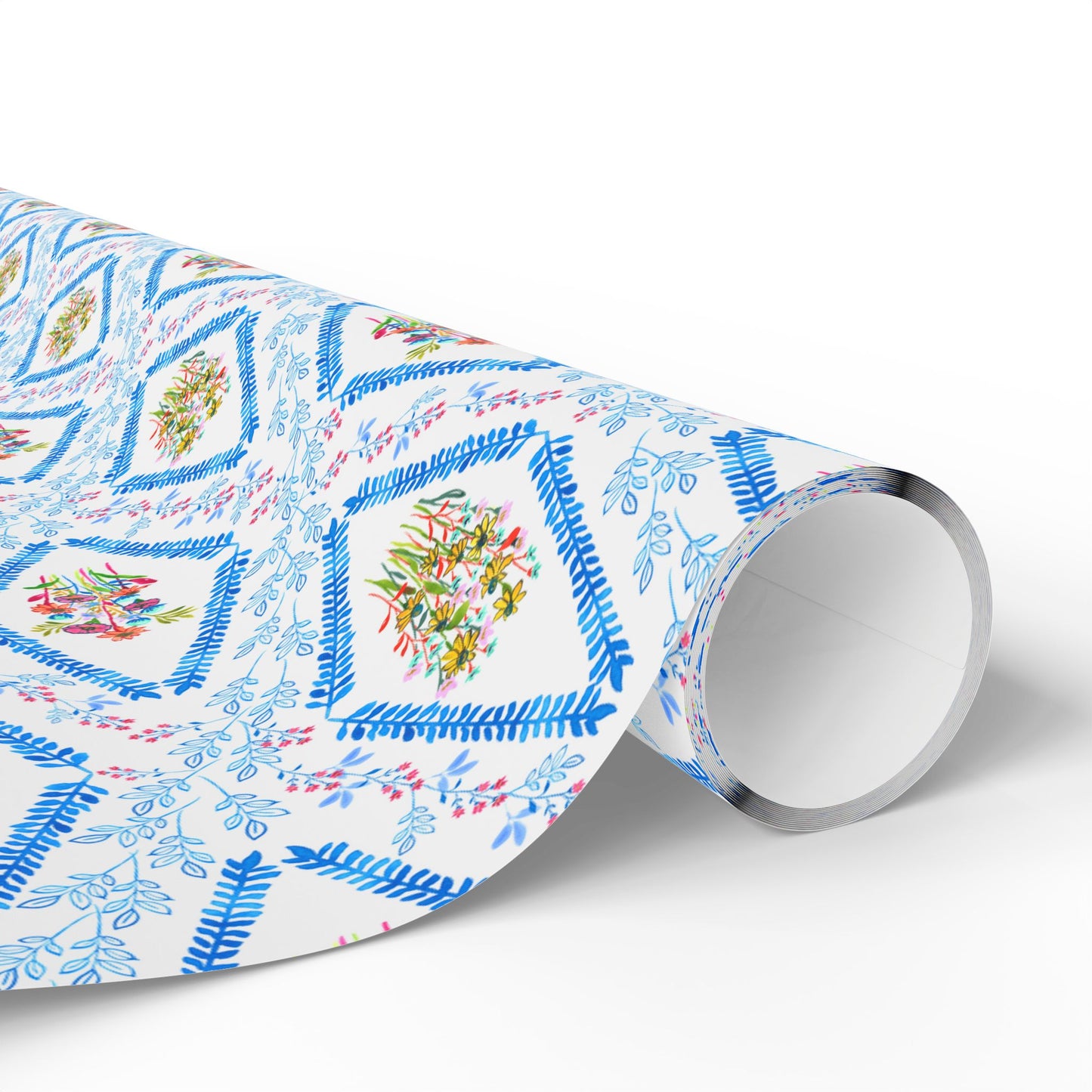 Blooming Harmony Argyle Wrapping Paper