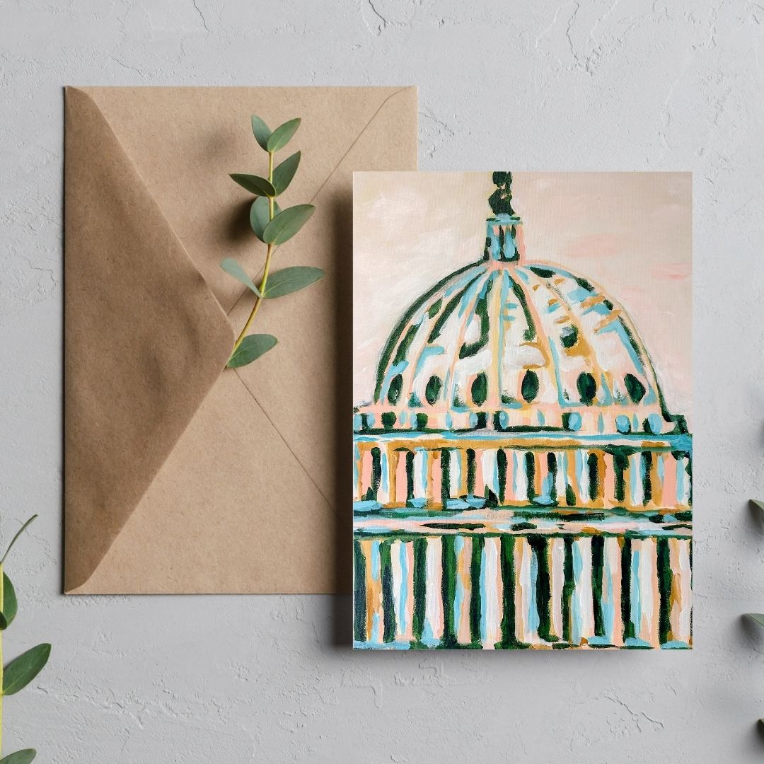 Dome at Sunset Greeting Card