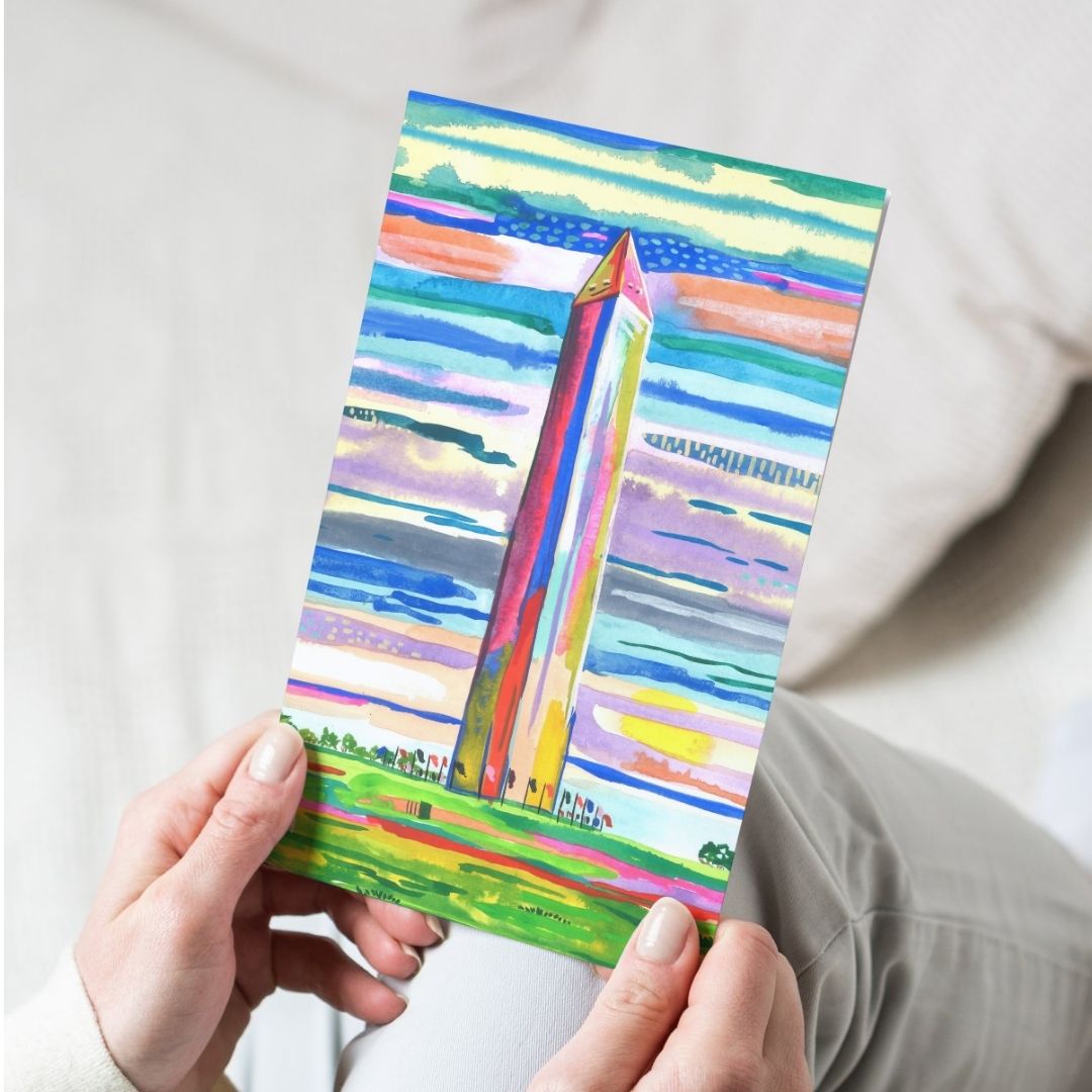 Washington Monument in Colors Greeting Card
