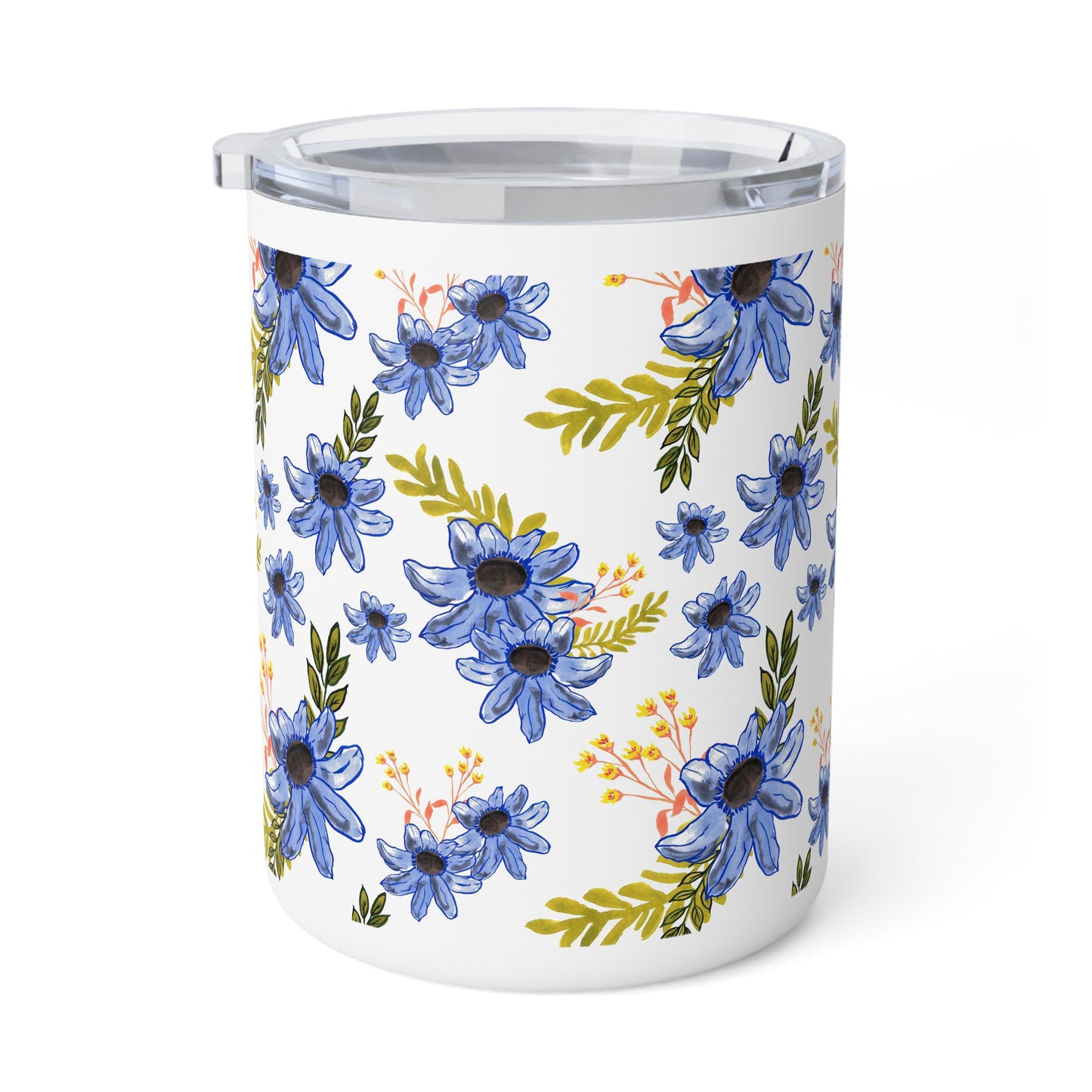 Petal Dance in Blue Insulated Mug