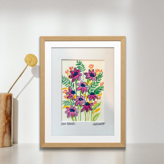 "Purple Wildflower Patch" Mini on Paper