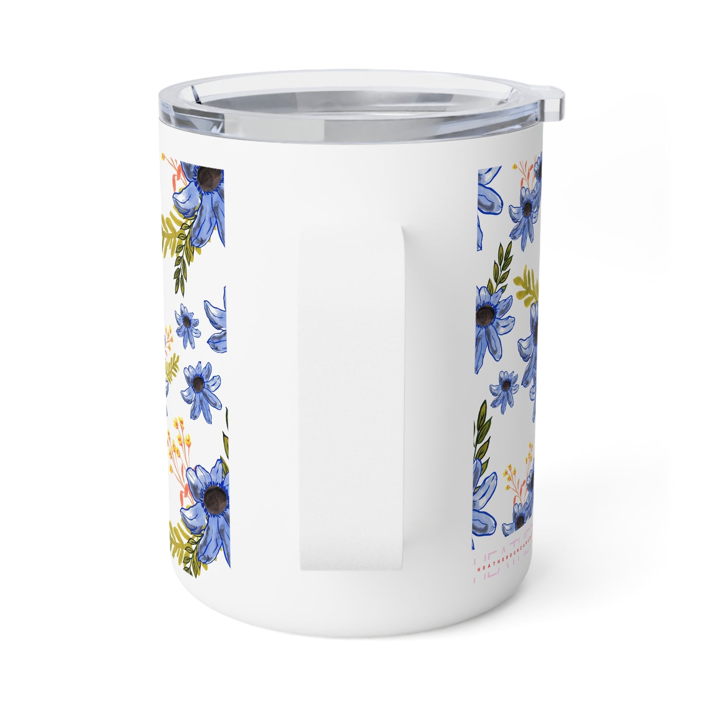 Petal Dance in Blue Insulated Mug