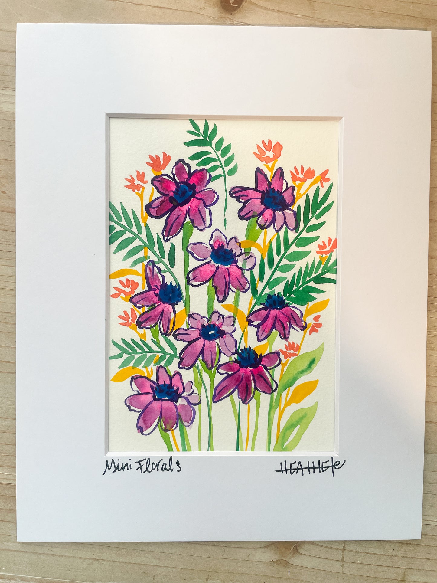 "Purple Wildflower Patch" Mini on Paper
