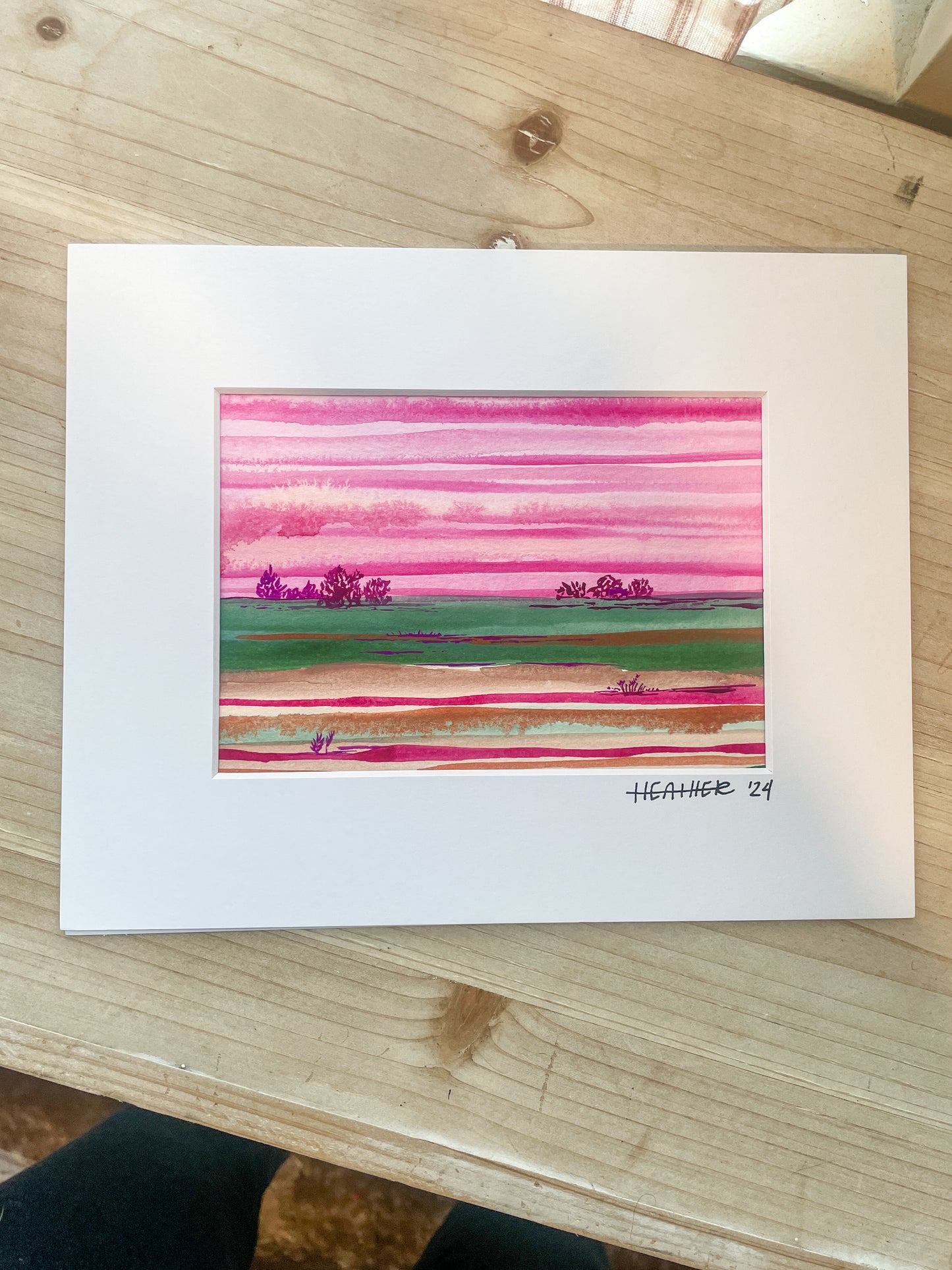 "Pink Open Skies" Mini on Paper