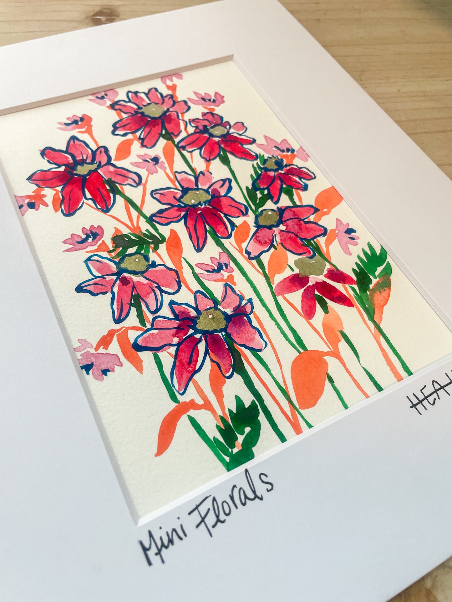 "RedWildflower Patch" Mini on Paper