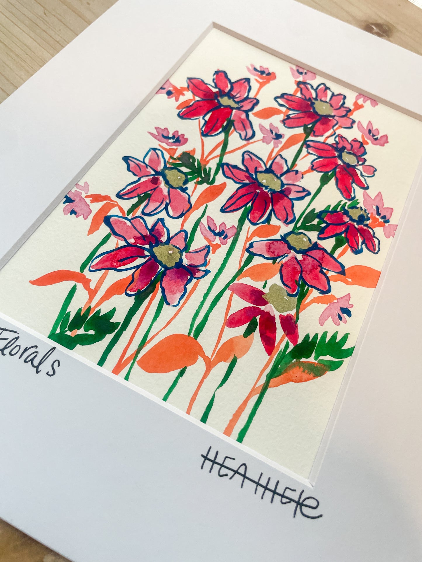 "RedWildflower Patch" Mini on Paper