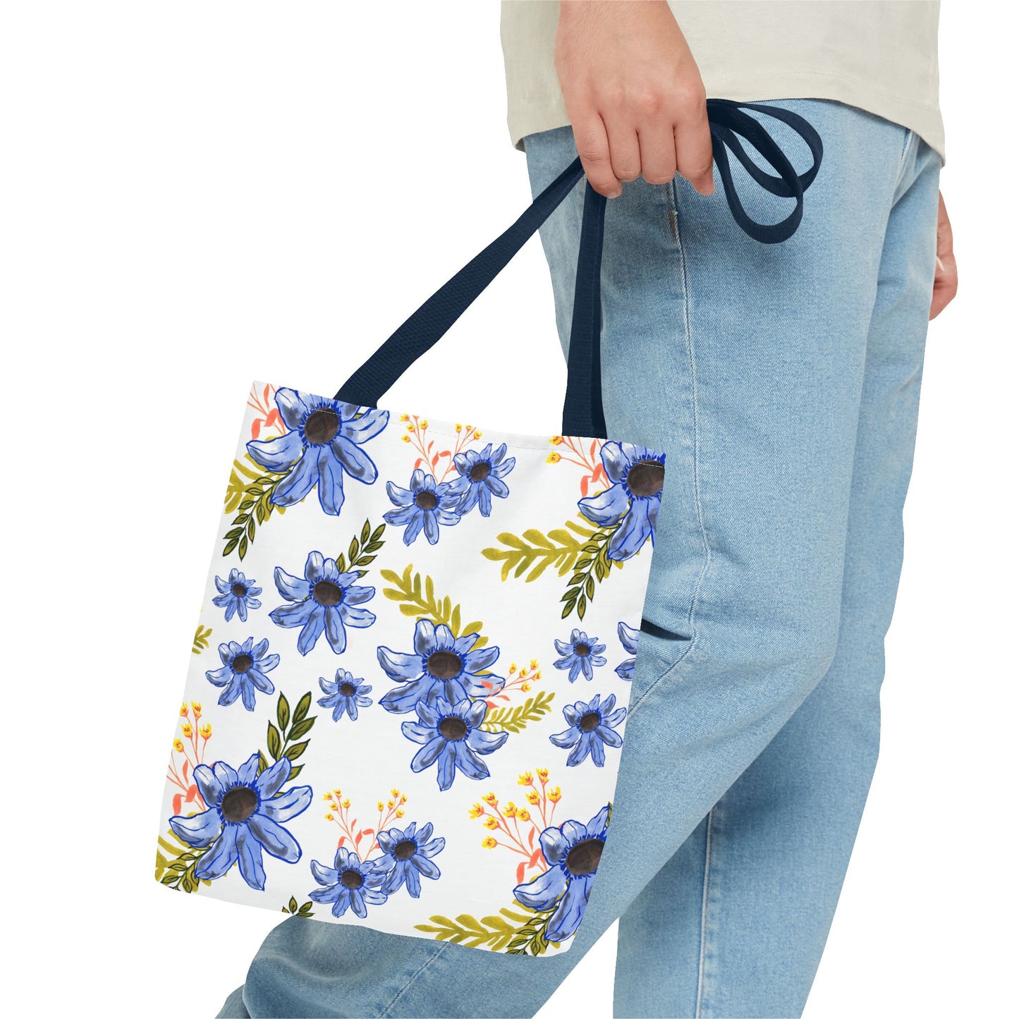 Petal Dance in Blue Tote Bag