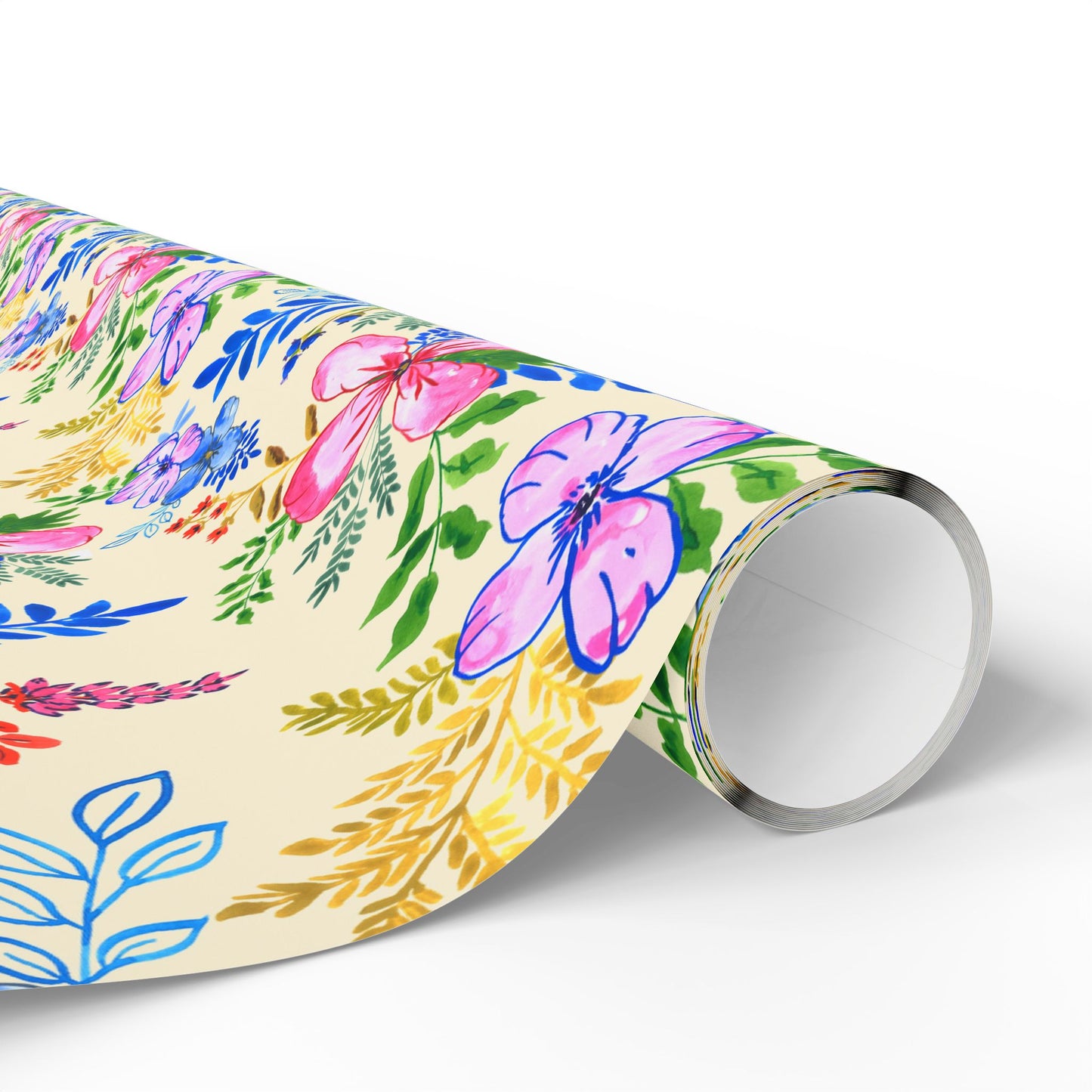 Blooming Harmony in Buttercream Wrapping Paper