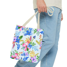 Load image into Gallery viewer, Blooming Harmony in Blue Tote Bag
