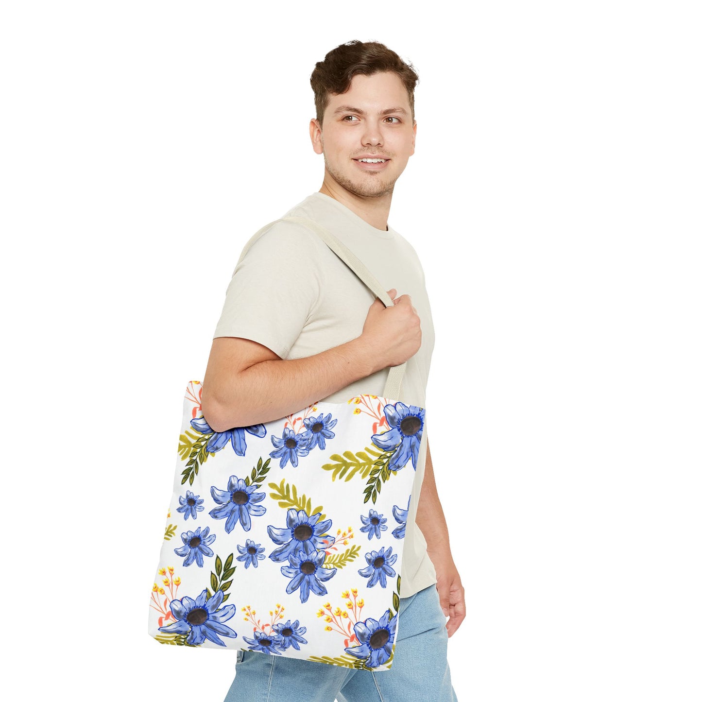 Petal Dance in Blue Tote Bag