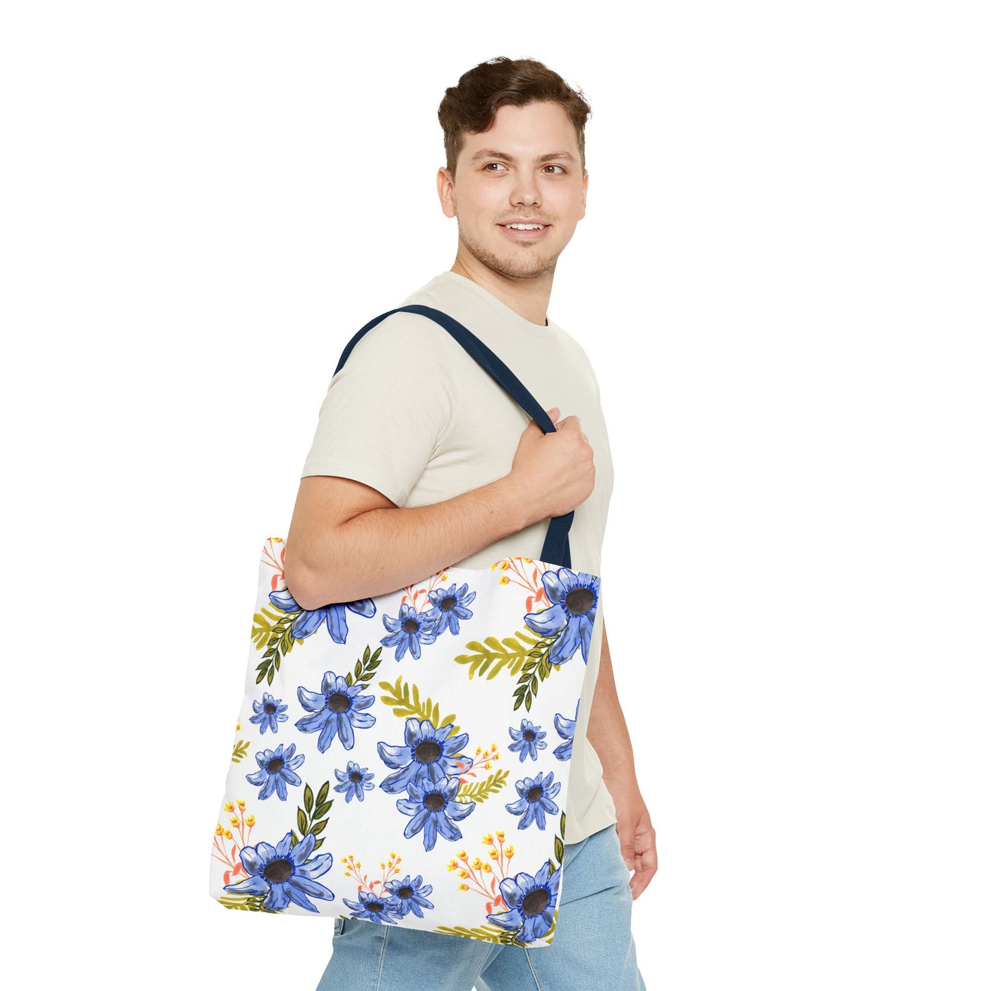 Petal Dance in Blue Tote Bag