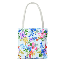 Load image into Gallery viewer, Blooming Harmony in Blue Tote Bag
