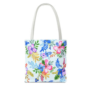 Blooming Harmony in Blue Tote Bag