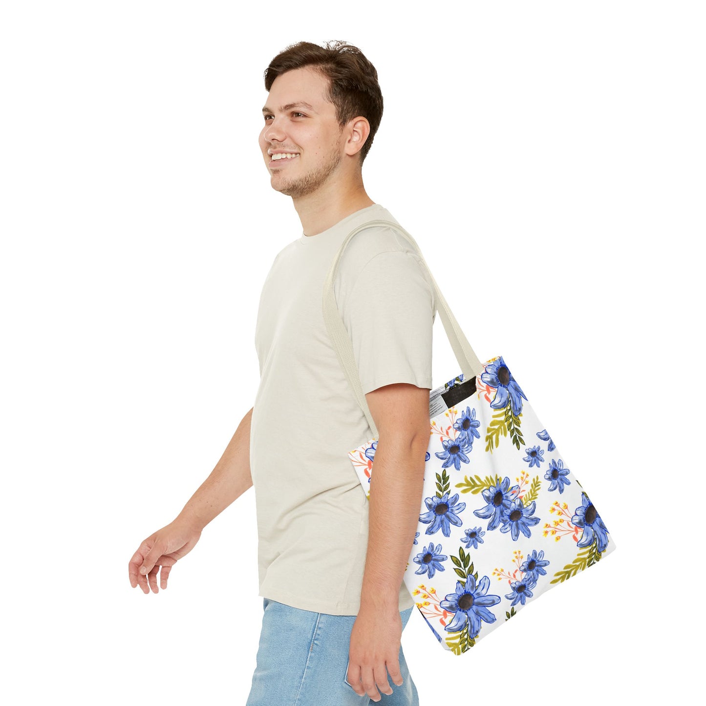 Petal Dance in Blue Tote Bag