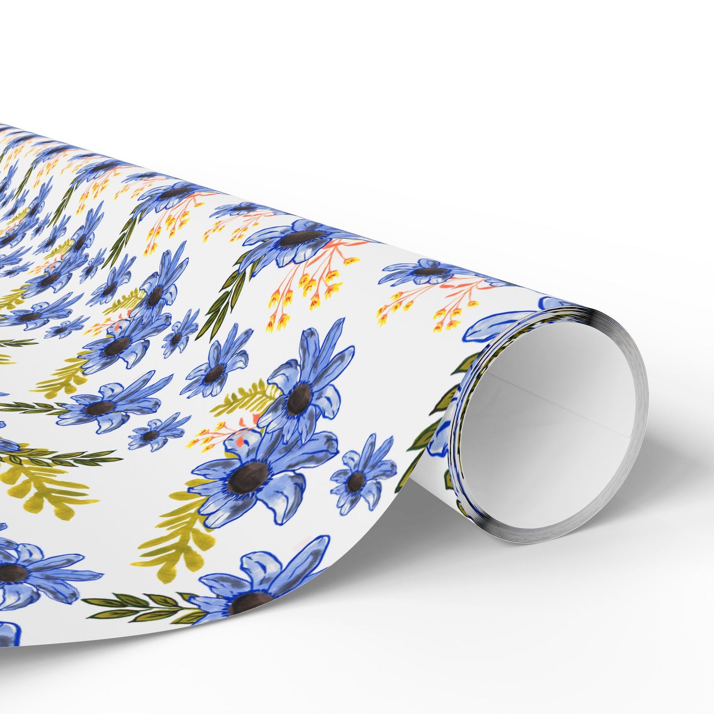 Petal Dance in Blue Wrapping Paper