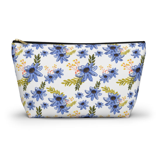Petal Dance in Blue Accessory Bag (LG)