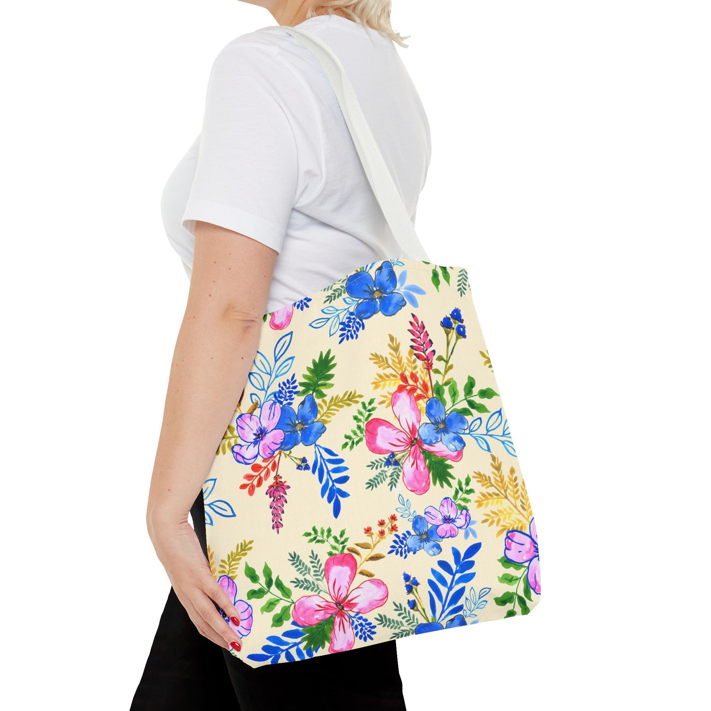 Blooming Harmony in Buttercream Tote Bag