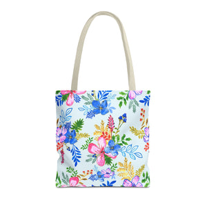 Blooming Harmony in Blue Tote Bag