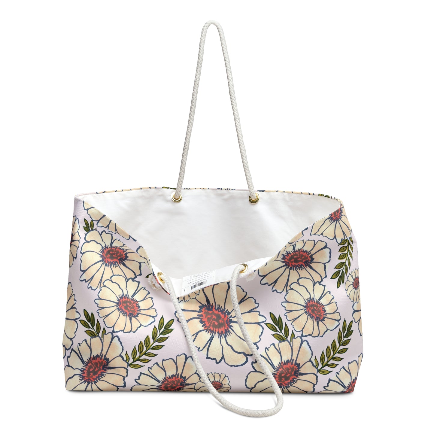 Neutral Blooms Weekender Bag