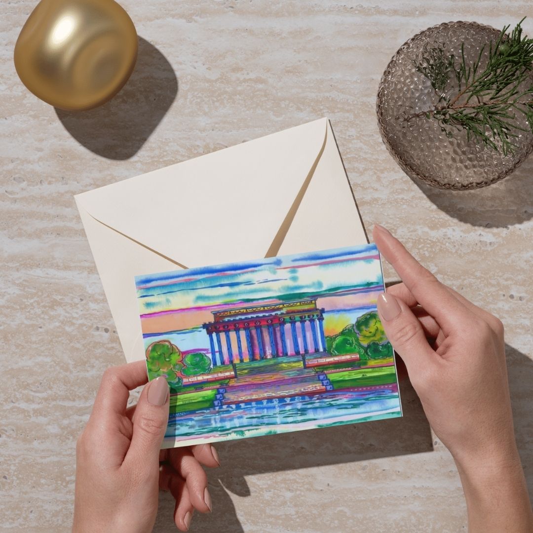 Lincoln Memorial in Colors Greeting Card