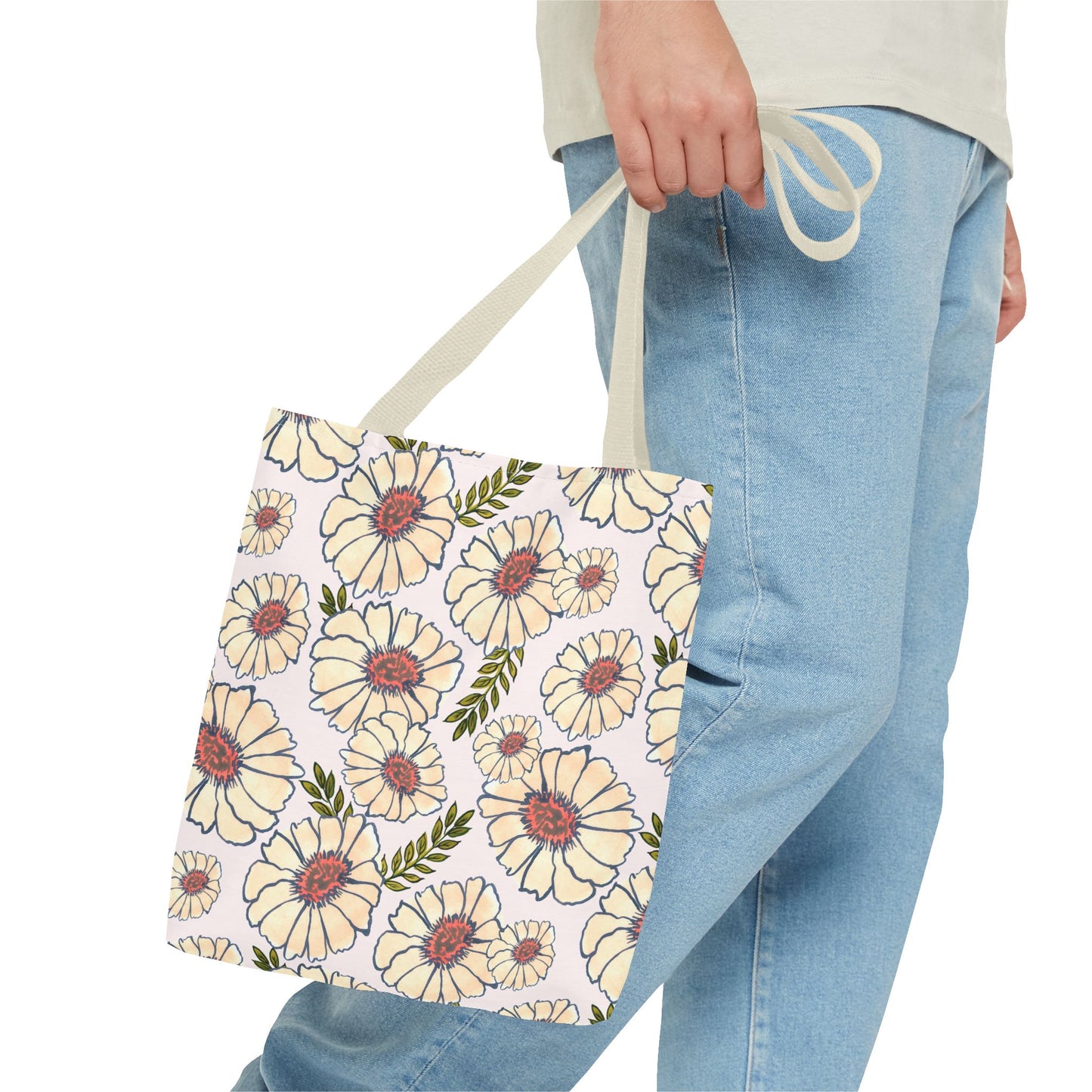 Neutral Blooms Tote Bag