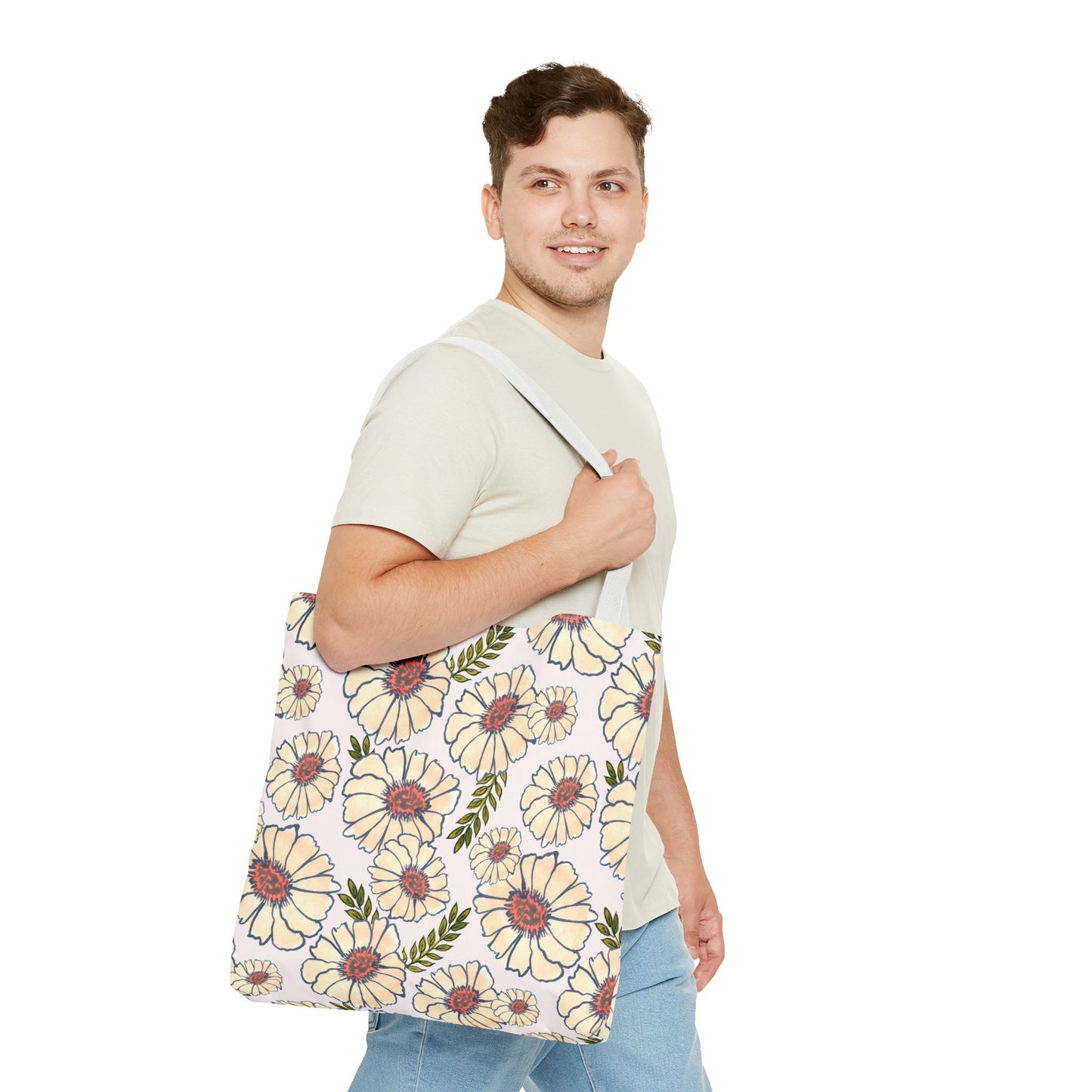 Neutral Blooms Tote Bag