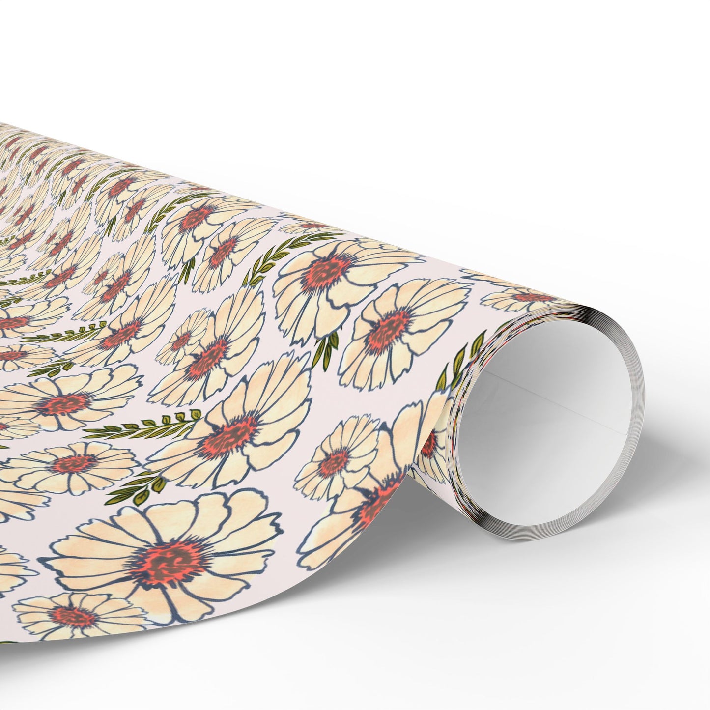 Neutral Blooms Wrapping Paper