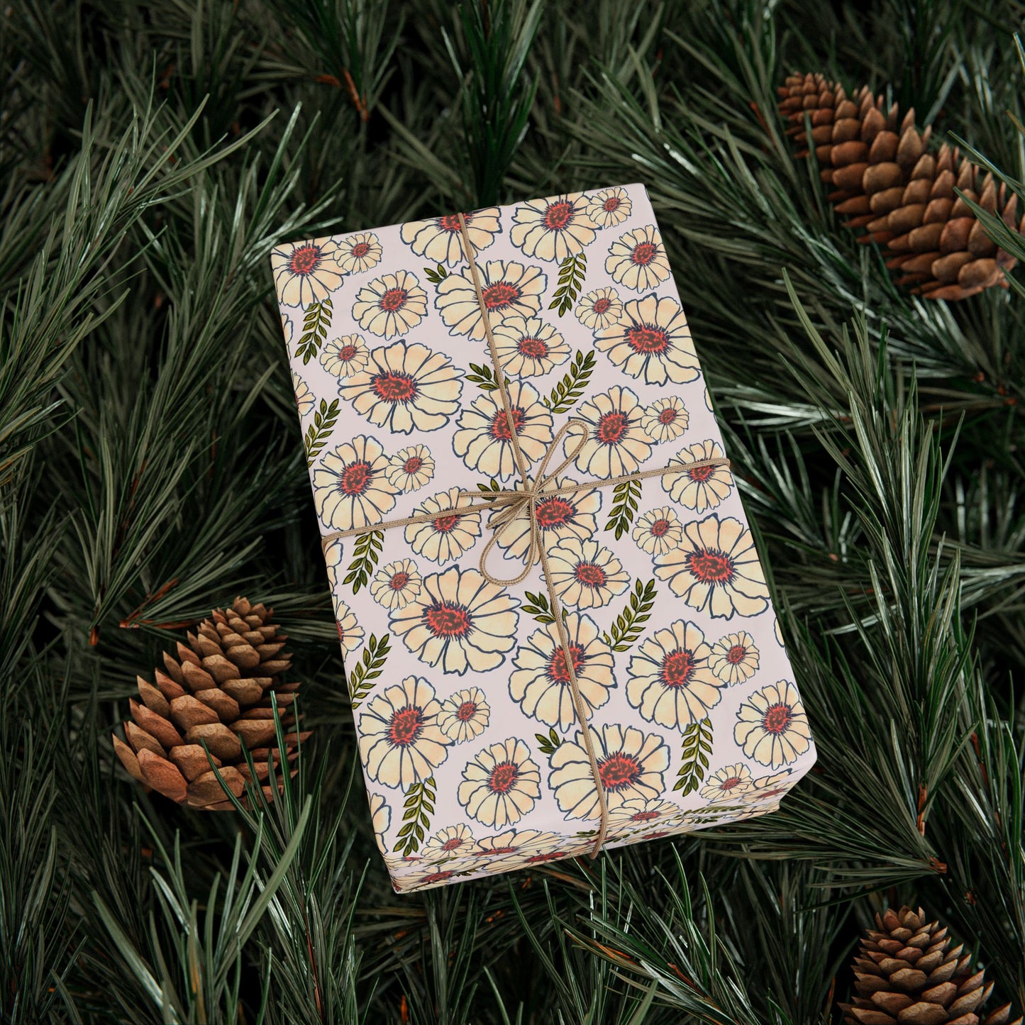 Neutral Blooms Wrapping Paper