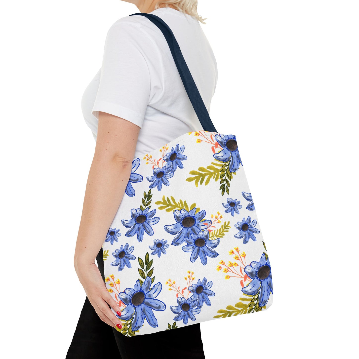 Petal Dance in Blue Tote Bag