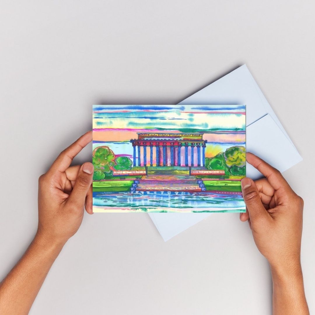 Lincoln Memorial in Colors Greeting Card