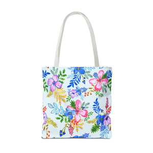 Blooming Harmony in Blue Tote Bag