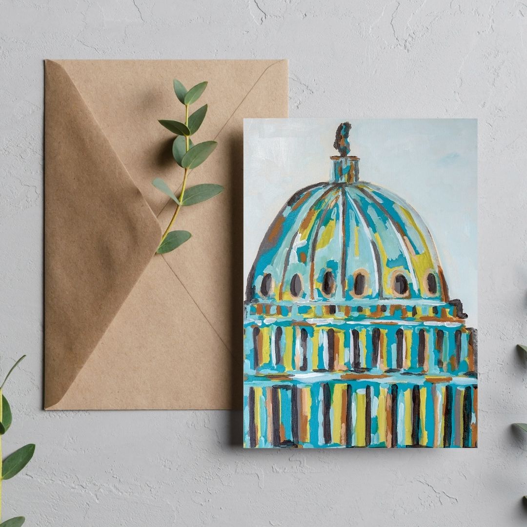 Rainy Days Dome Greeting Card