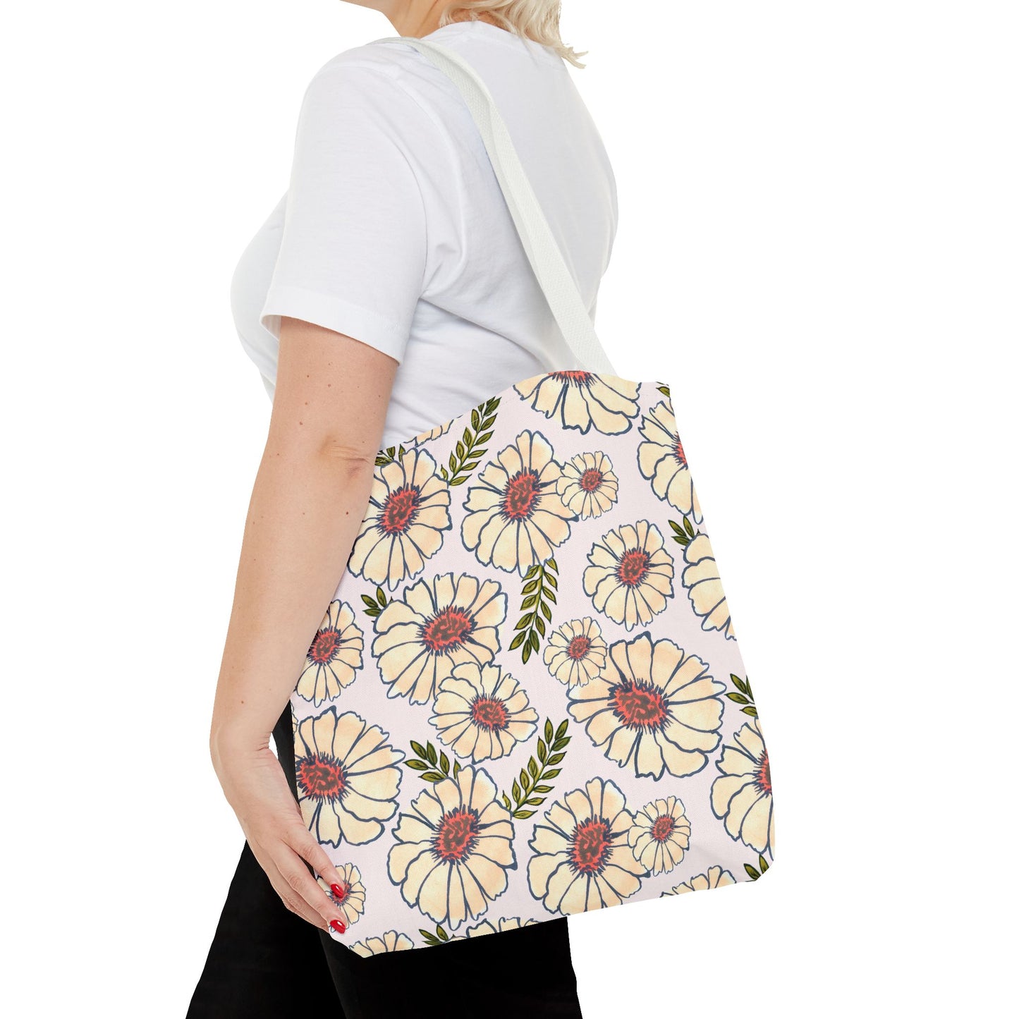 Neutral Blooms Tote Bag