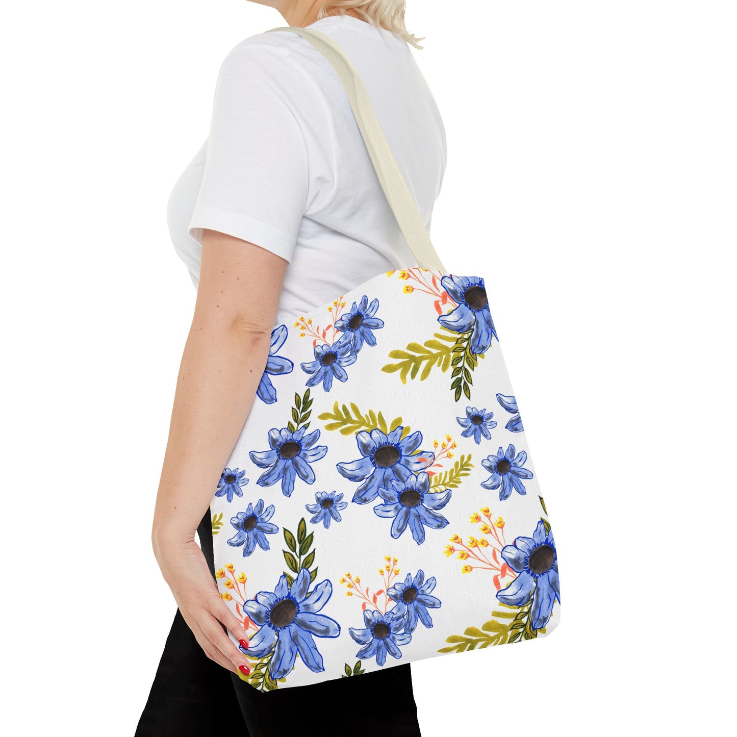 Petal Dance in Blue Tote Bag