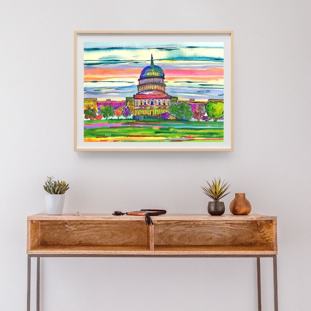 US Capitol in Colors Print