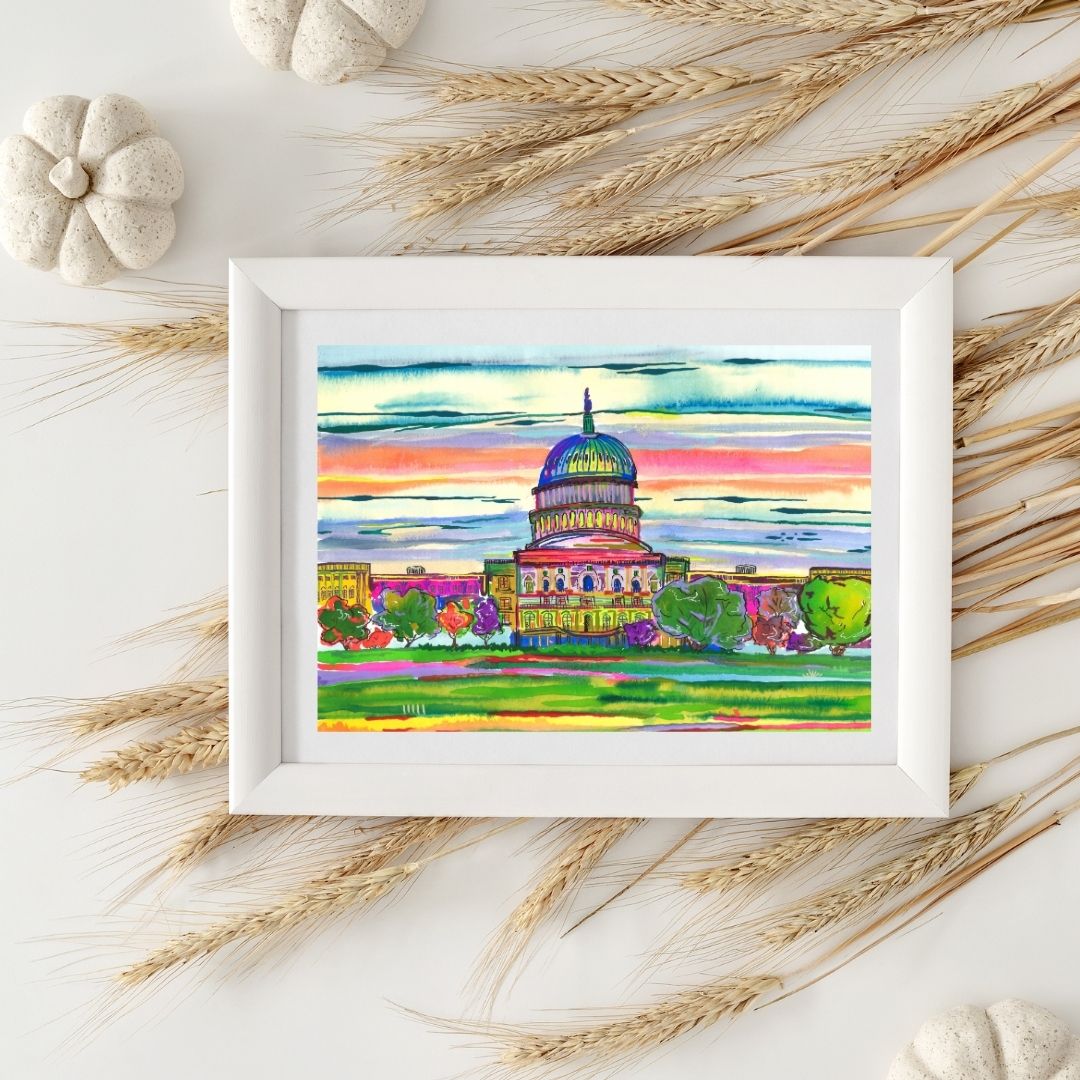 US Capitol in Colors Print