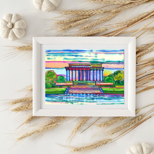 Lincoln Memorial in Colors Print