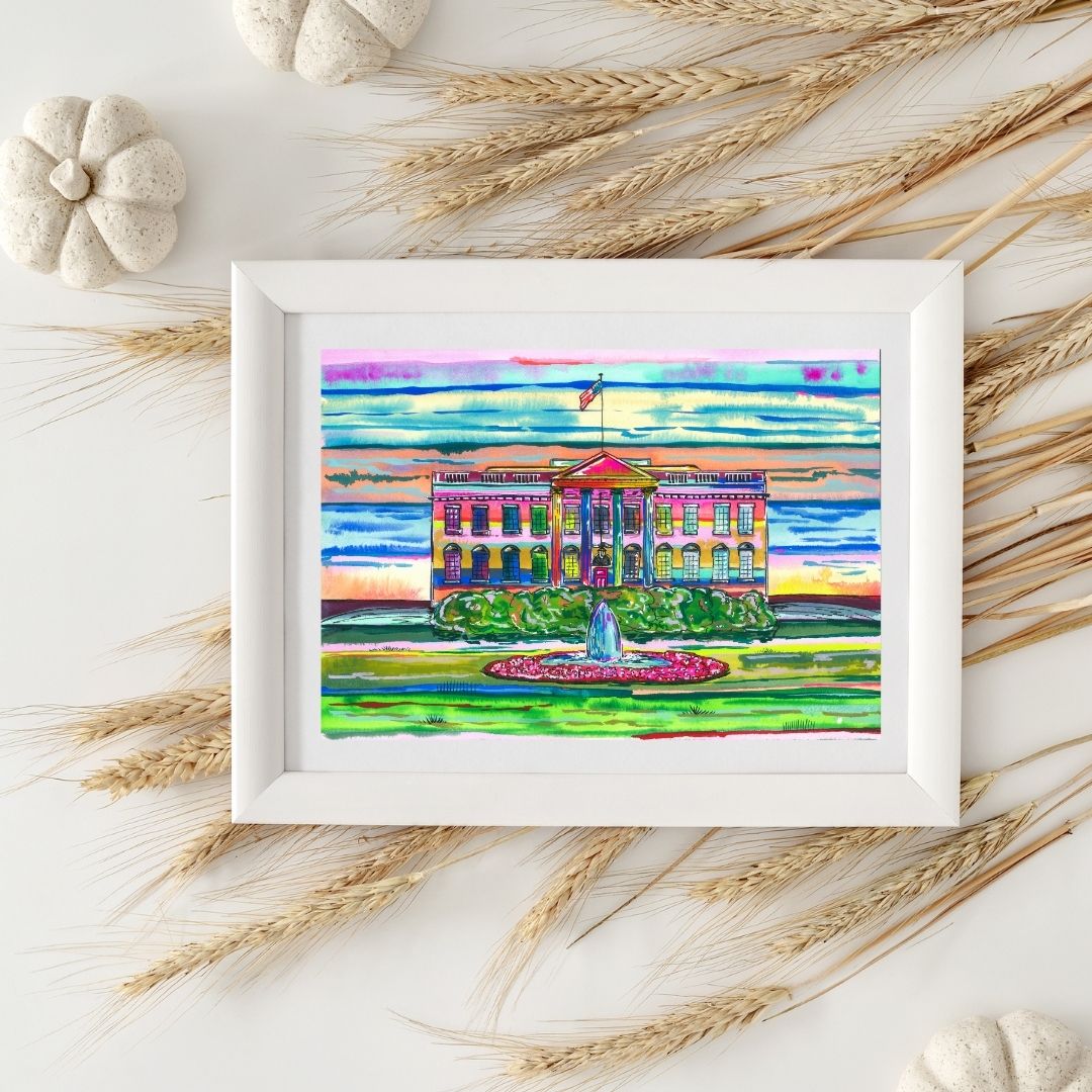 White House in Colors Print