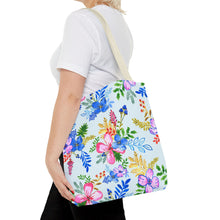 Load image into Gallery viewer, Blooming Harmony in Blue Tote Bag
