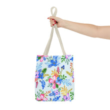 Load image into Gallery viewer, Blooming Harmony in Blue Tote Bag
