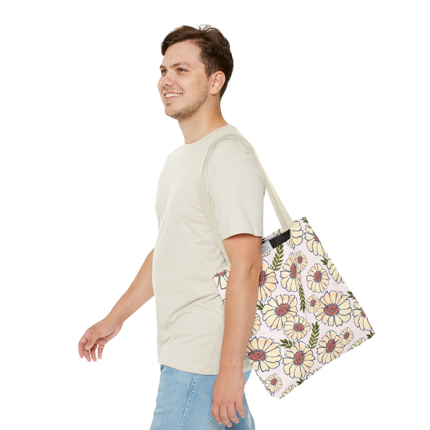 Neutral Blooms Tote Bag