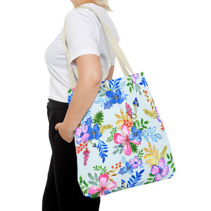 Blooming Harmony in Blue Tote Bag