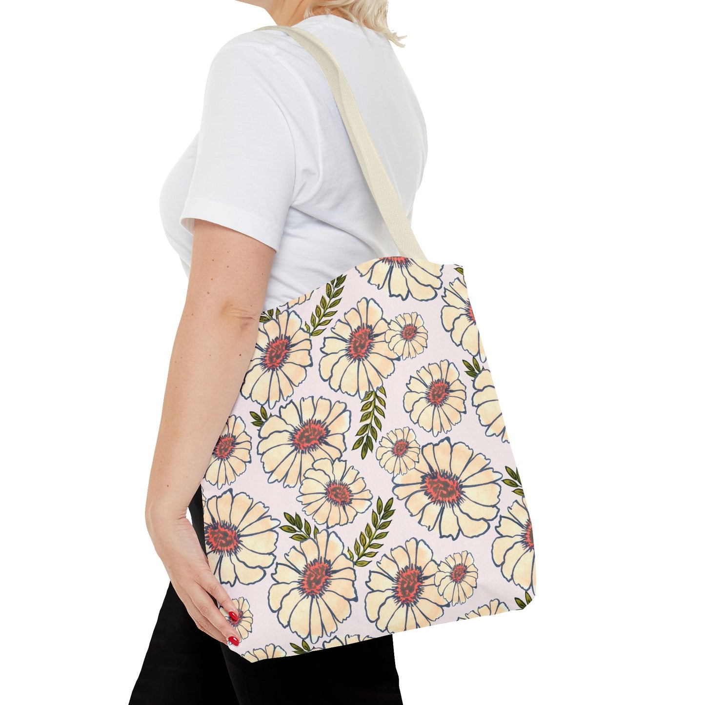 Neutral Blooms Tote Bag