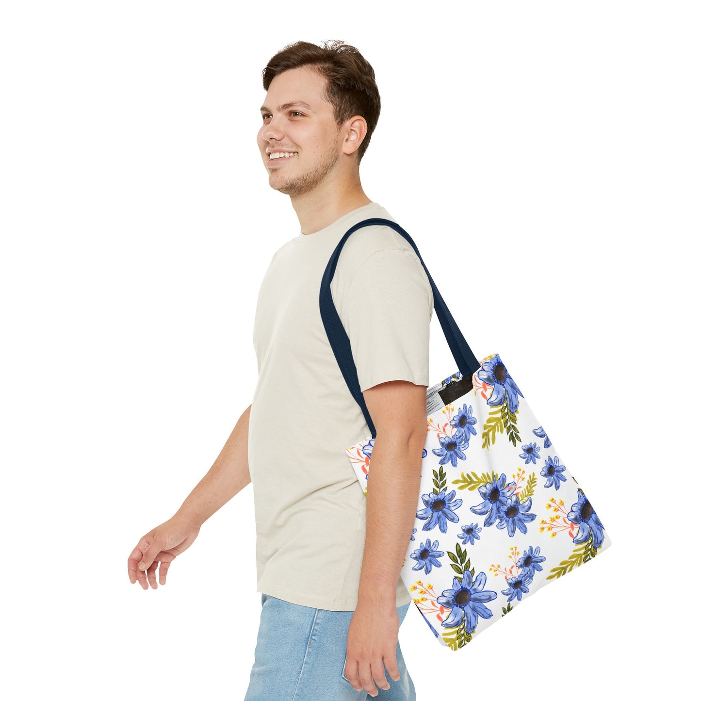 Petal Dance in Blue Tote Bag