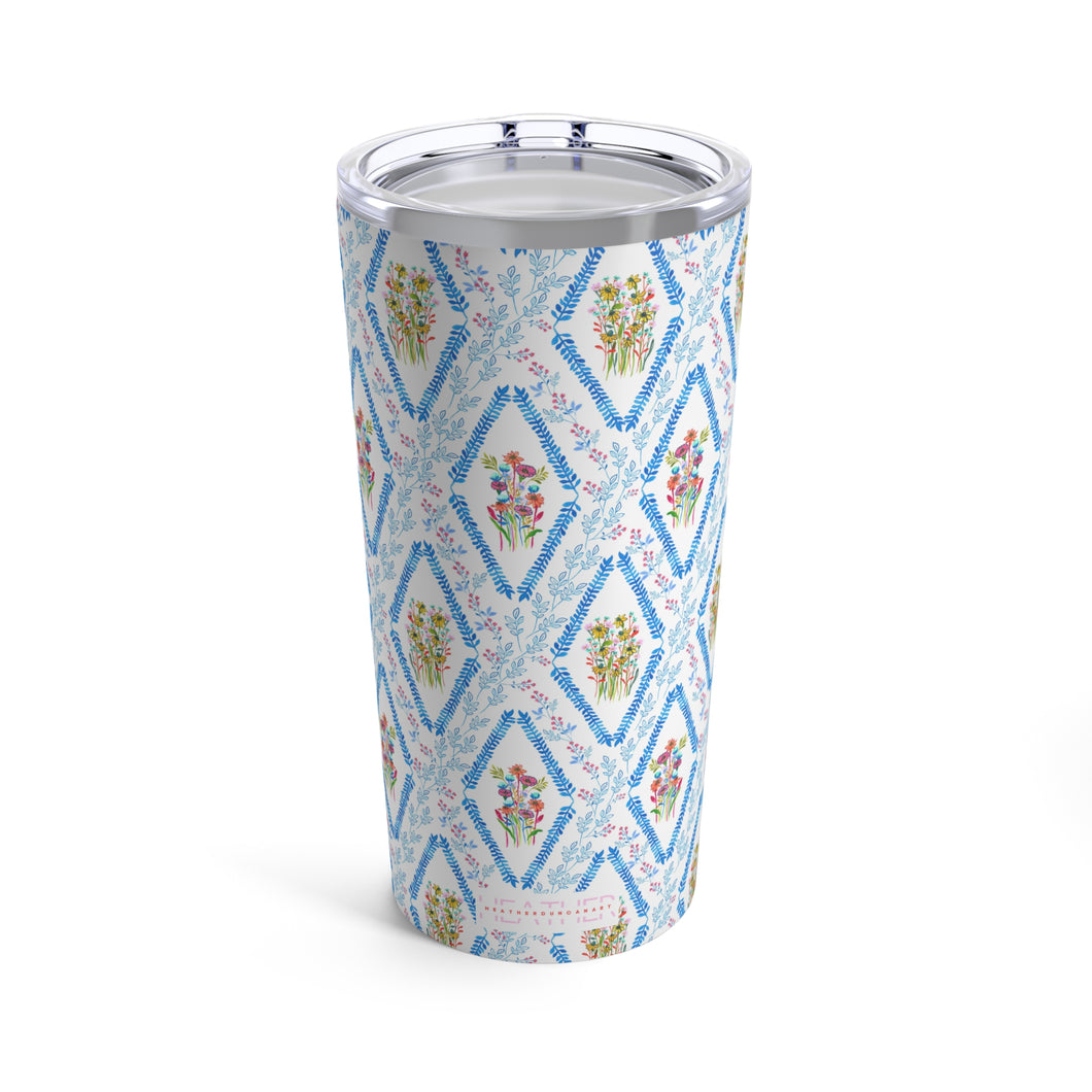 Blooming Harmony Argyle Tumbler