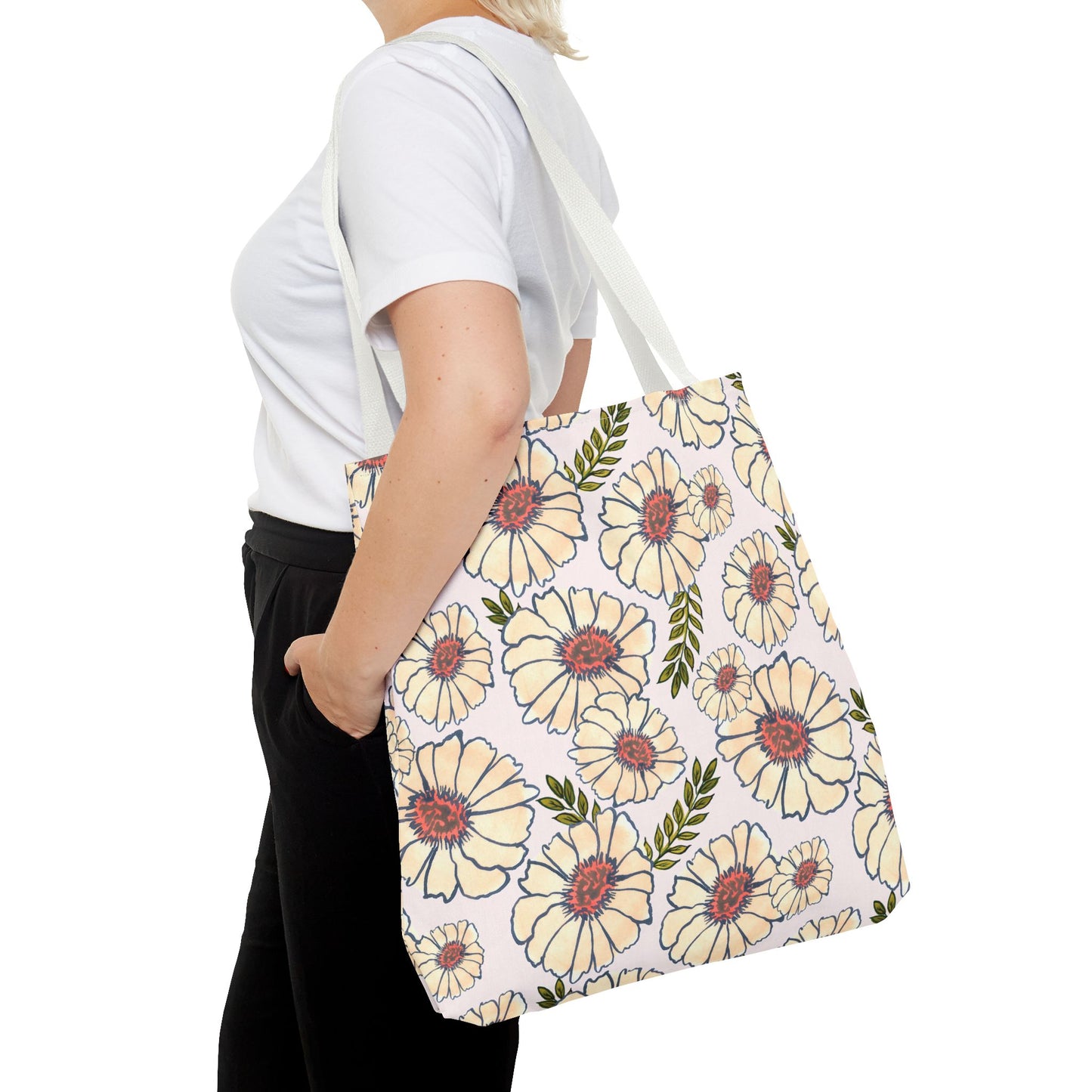 Neutral Blooms Tote Bag