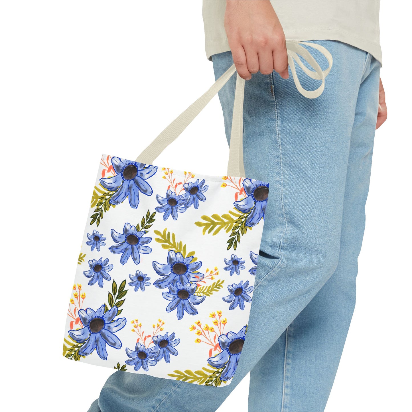 Petal Dance in Blue Tote Bag