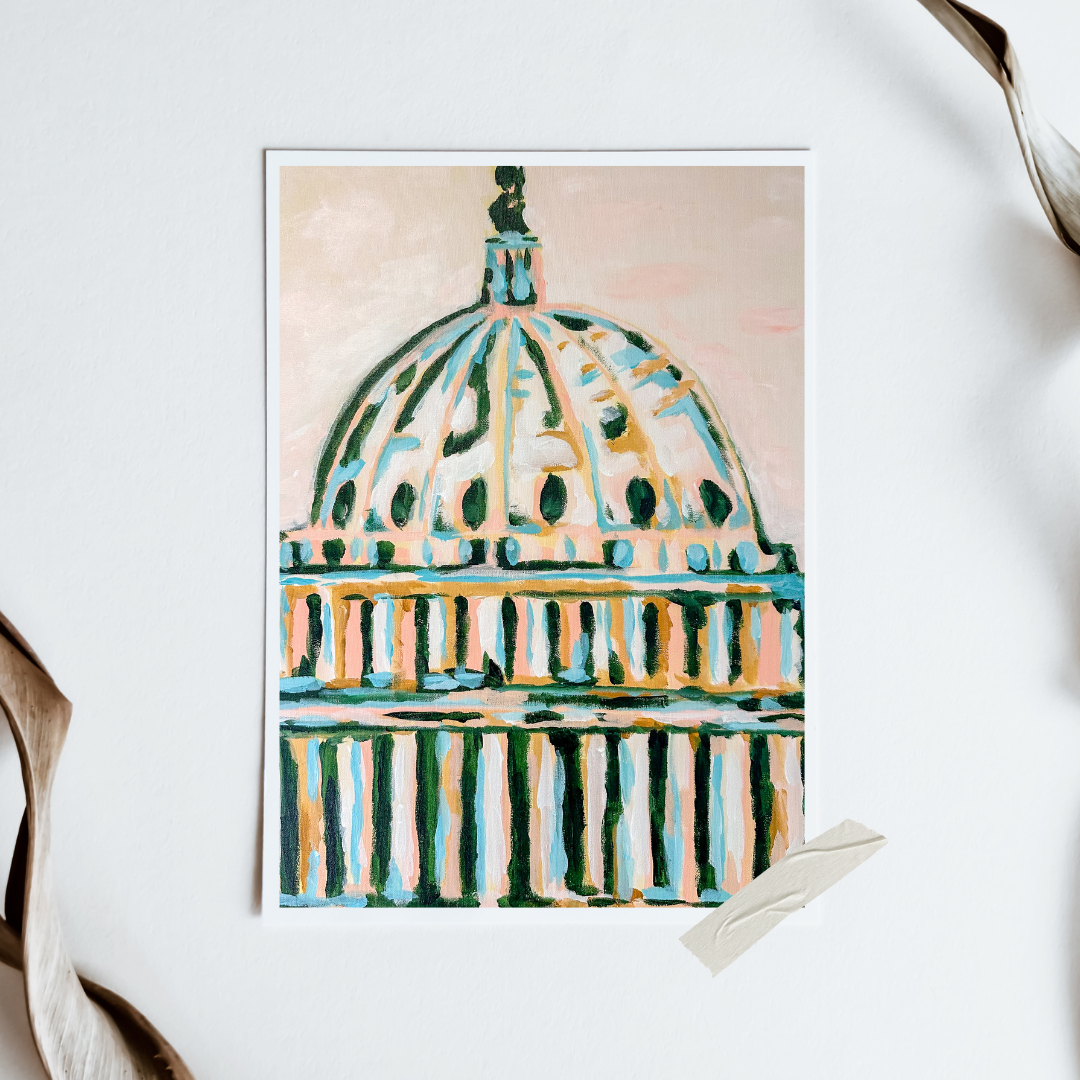 Dome at Sunset Print